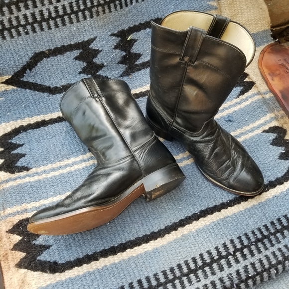 Mens ROPERS BLACK Laredo 10 EE - Picture 1 of 10